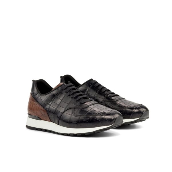 Men's Brown and Black Alligator Scarpa Jogging Sneaker