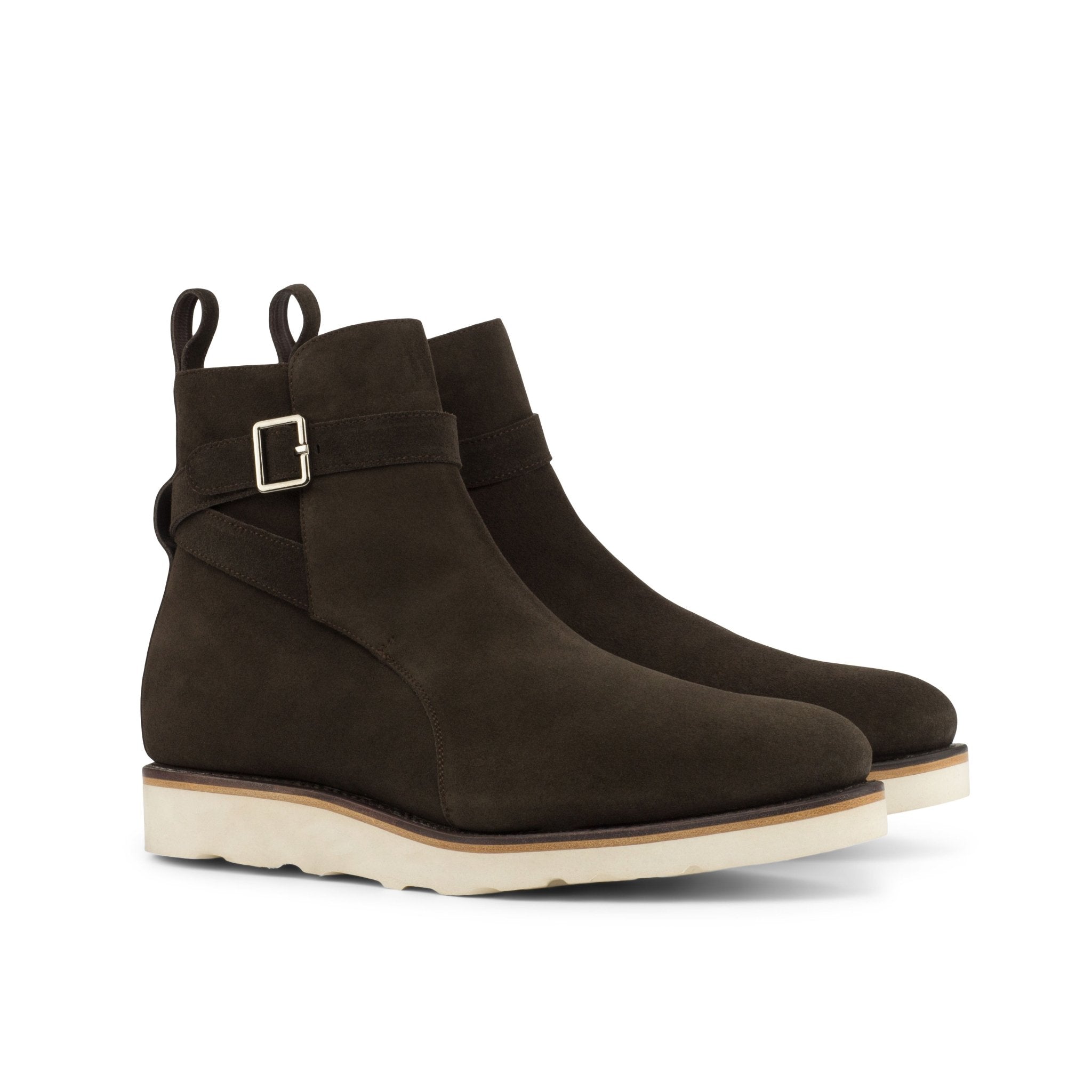 Men's Brown Suede Jodhpur Boots Sneaker Sole