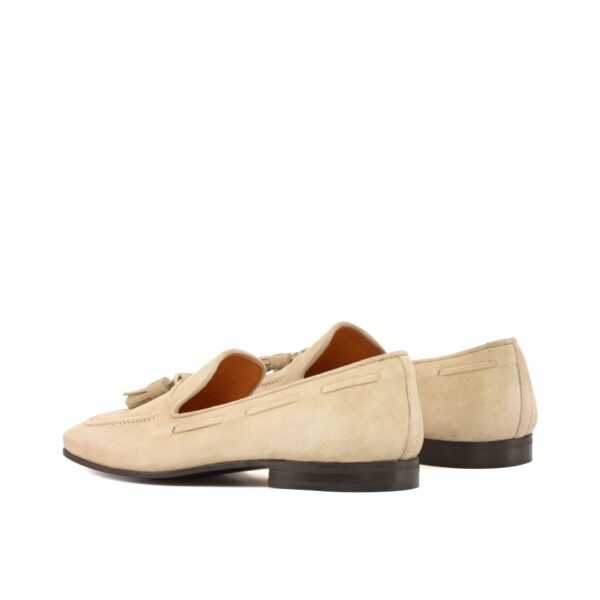 Men's Carré Smoking Slippers in Taupe Suede