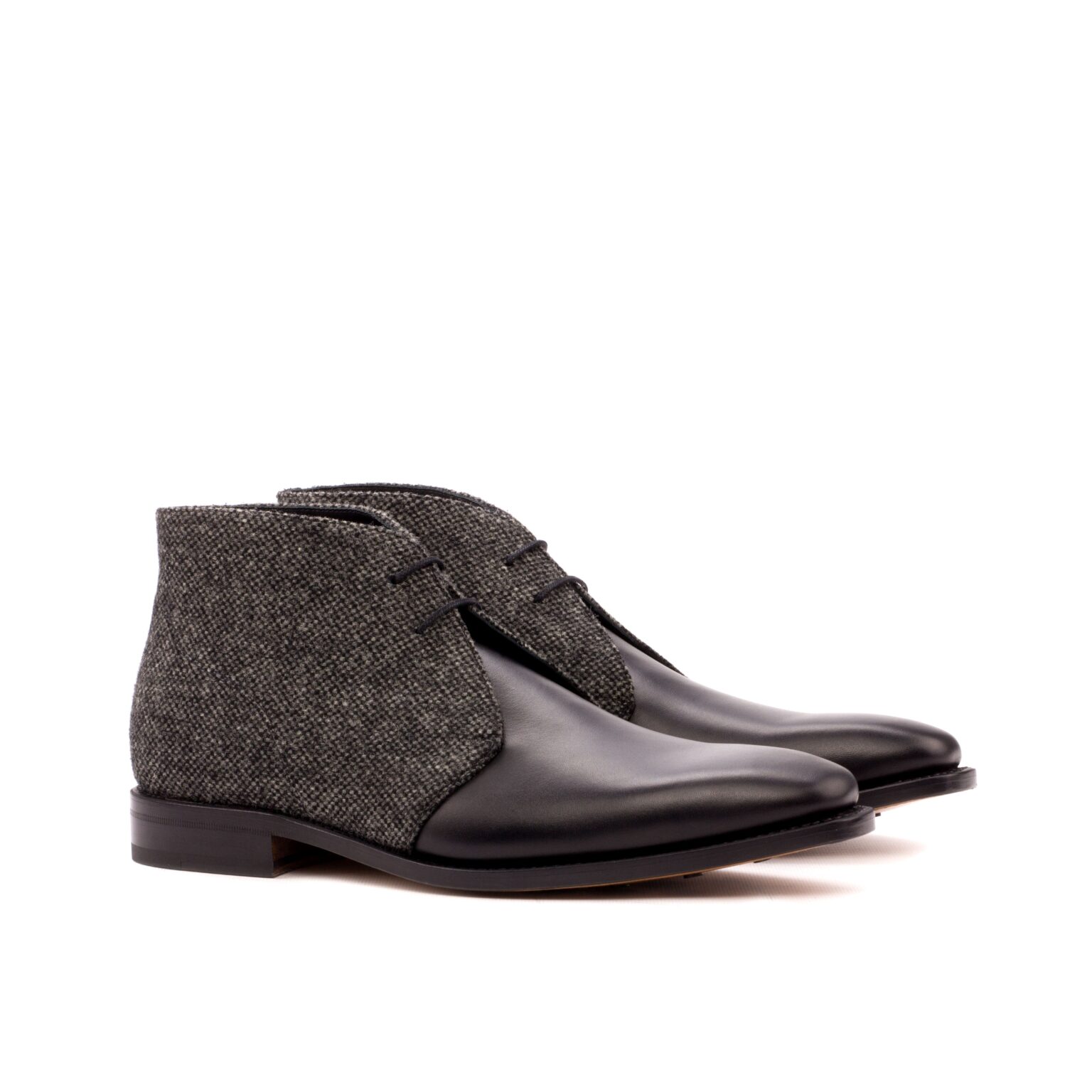 Men's Chukka Boots in Sartorial Nailhead and Black Box Calf