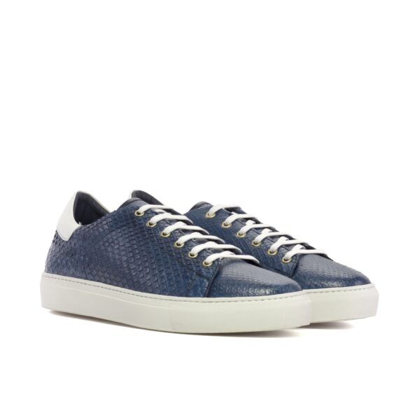 Men's Coupe-Bas Sneakers in Blue Python