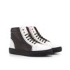 Men's Coupe-Haute Sneaker in Nappa White Graphite and Black