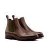 Men's Dark Brown Full Grain Chelsea Boots with Commando Sole