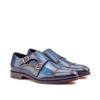 Men's Denim Blue Streak Patina Double Monk Strap