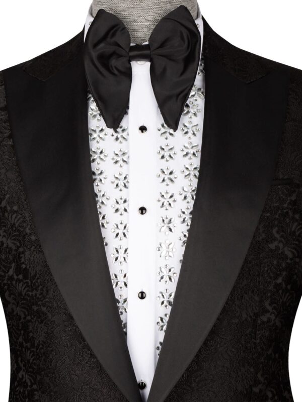 Men's Embellished Rhinestone Tuxedo Shirt