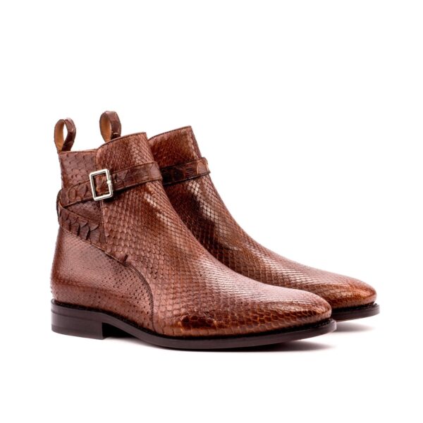 Men's Exotic Python Jodhpur Boots in Medium Brown