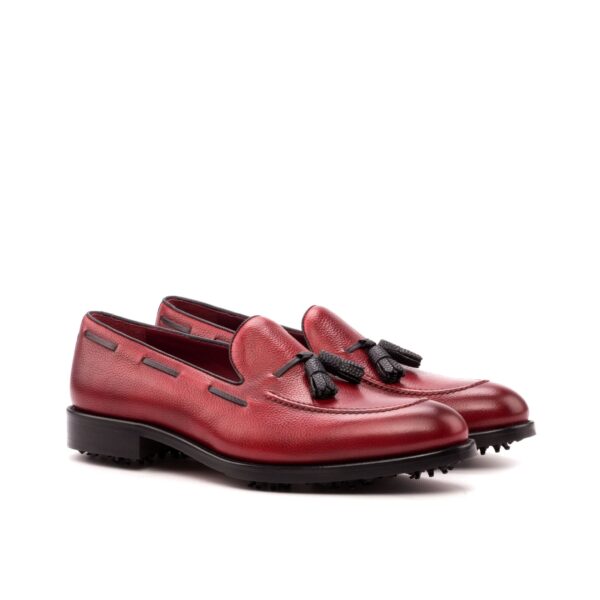 Men's Full Grain Golf Loafers in Red and Black by Maison Kingsley