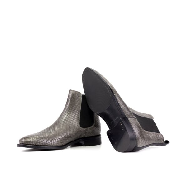 Men's Grey Python Chelsea Boots