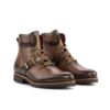 Men's Medium Brown Hiking Boots with Commando Sole