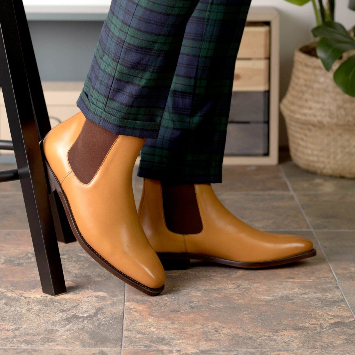 Men's MKC Fastlane Chelsea Boot in Mustard with Toe Polishing