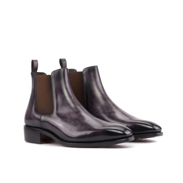 Men's MKC Fastlane Chelsea Boots in Aubergine Patina with High Heel