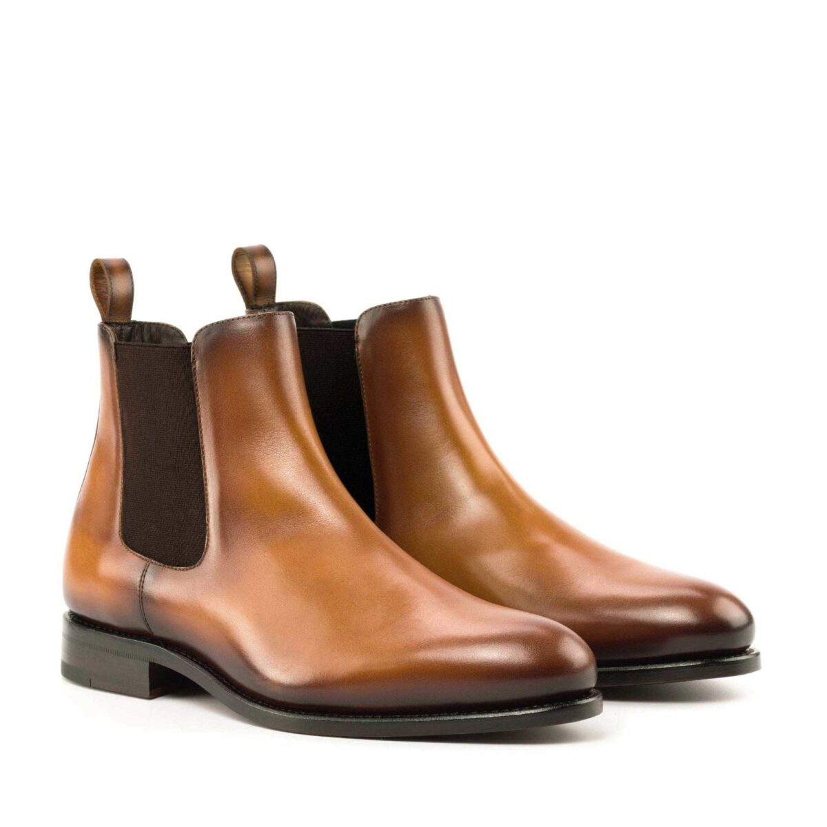 Men's MKC Fastlane Chelsea Boots in Cognac Calf Leather