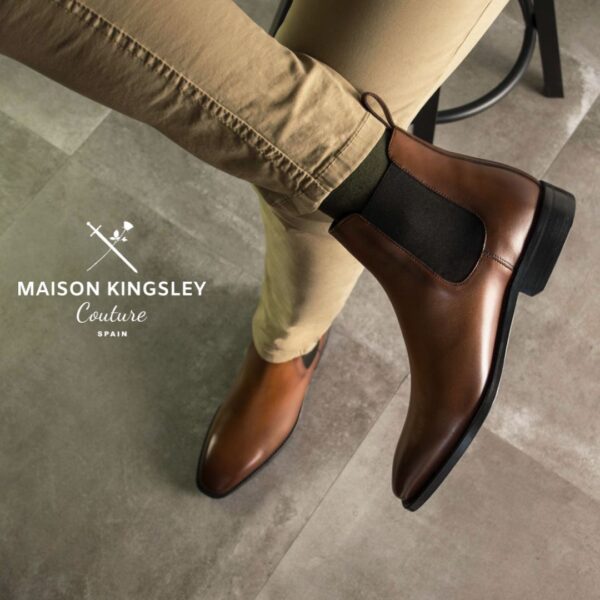 Men's MKC Fastlane Chelsea Boots in Cognac Calf Leather