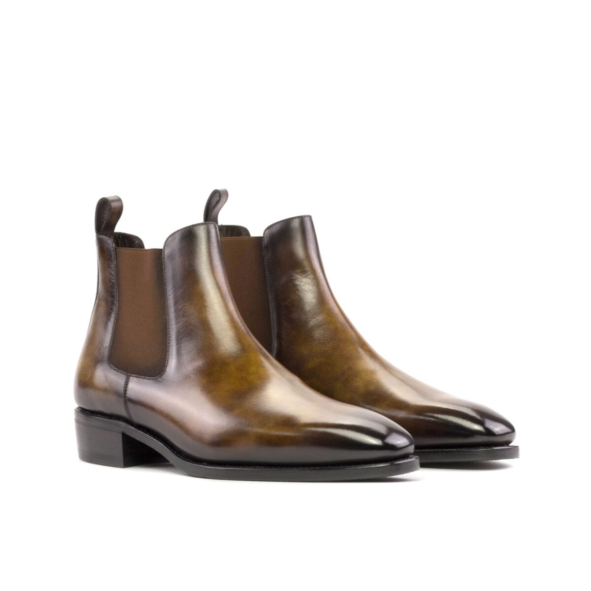 Men's MKC Fastlane Chelsea Boots in Tobacco Patina with High Heel