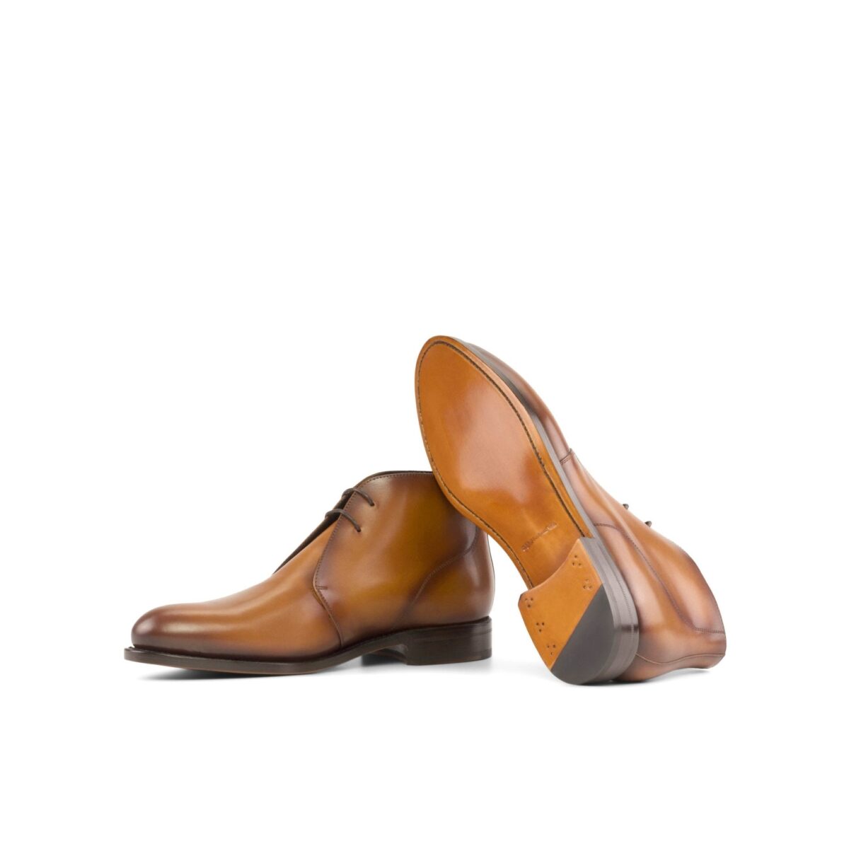 Men's MKC Fastlane Chukka Boots in Cognac Italian Calf