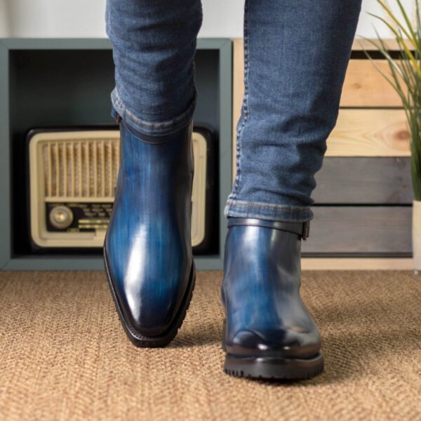 Men's MKC Fastlane Jodhpur Boots in Blue Patina with Commando Sole