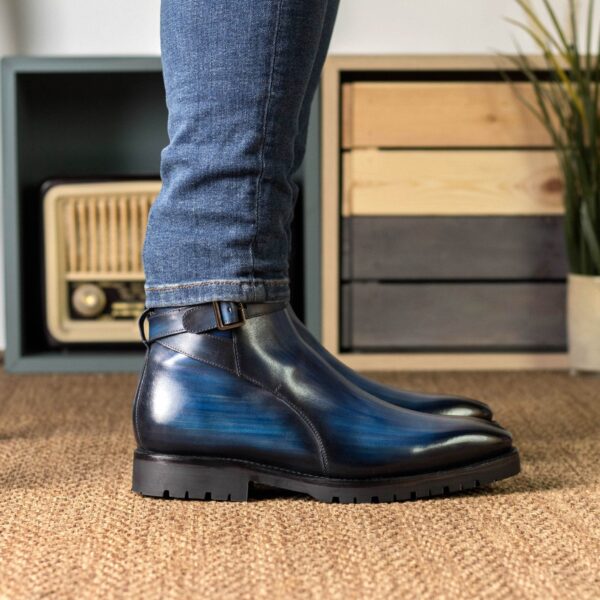 Men's MKC Fastlane Jodhpur Boots in Blue Patina with Commando Sole