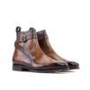 Men's MKC Fastlane Jodhpur Boots in Fire Patina with Red Bottom and Toe Taps