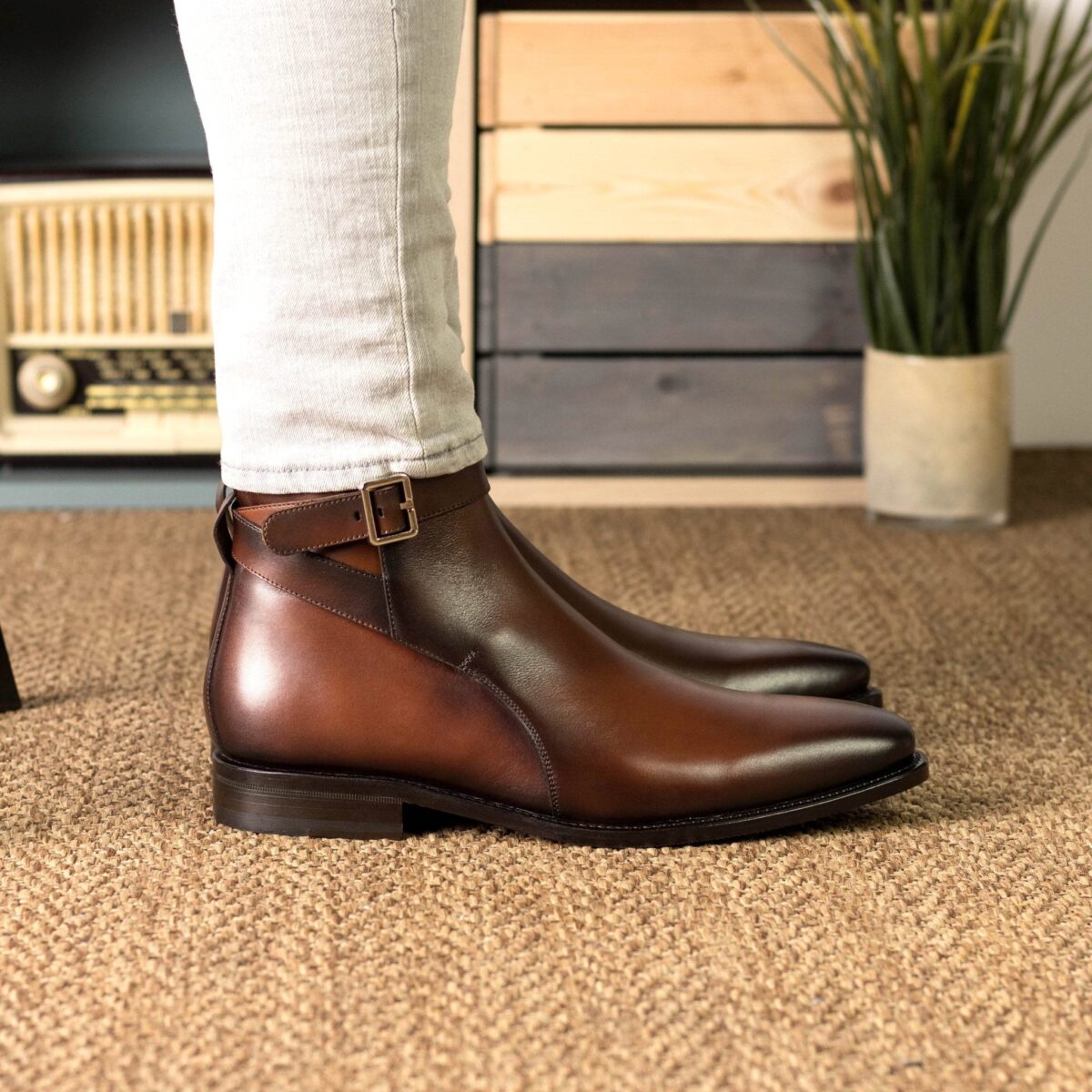 Men's MKC Fastlane Jodhpur Boots in Medium Brown Calf