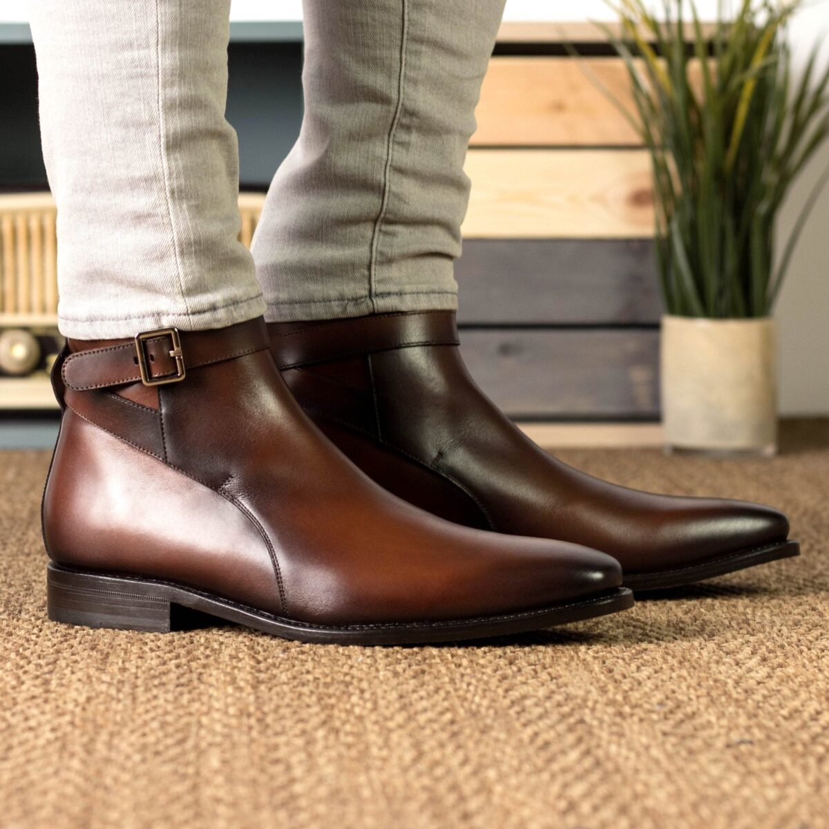 Men's MKC Fastlane Jodhpur Boots in Medium Brown Calf