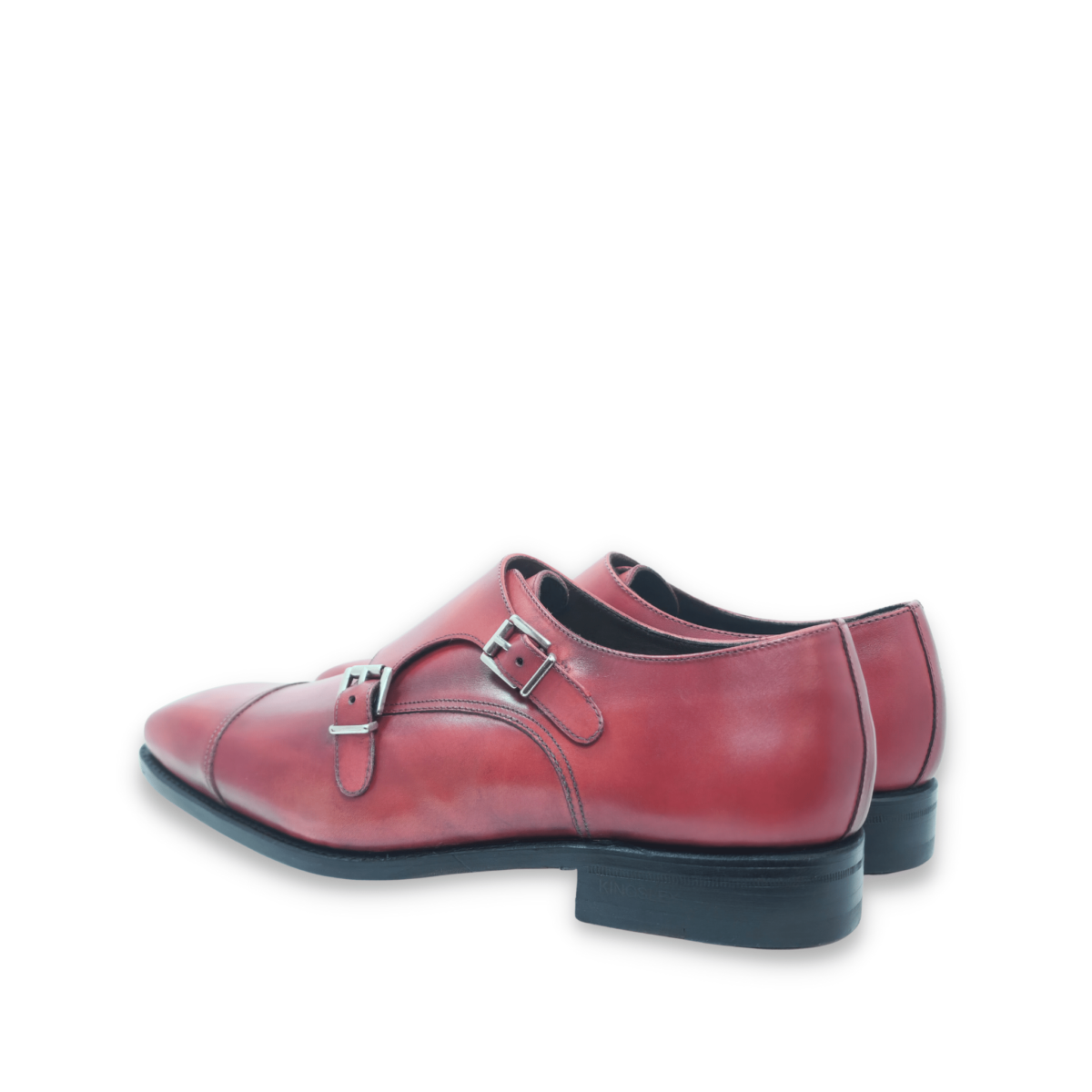 Men's MKC Fastlane Lightly Burnished Passion Red Double Monk Strap