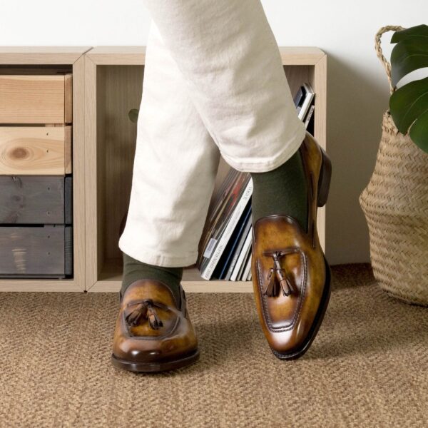 Men's MKC Fastlane Loafers in Cognac Patina with Chisel Toe