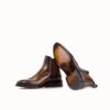 Men's MKC Fastlane Marilyn Monroe Chelsea Boots in Brown Patina with High Heel