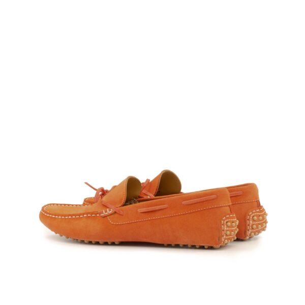 Men's Orange Suede Driving Loafers