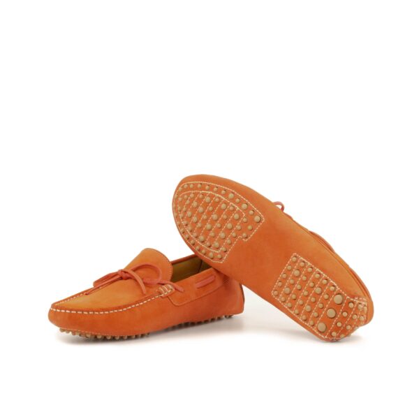 Men's Orange Suede Driving Loafers