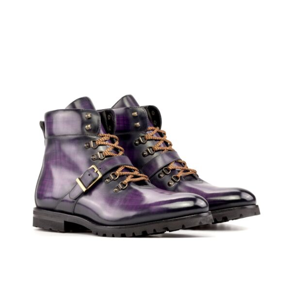 Men's Purple Patina Hiking Boots with Commando Sole by Maison Kingsley