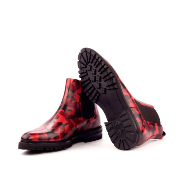 Men's Red Camo Patina Chelsea Boots with Commando Sole