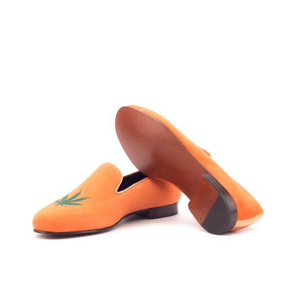 Men's Ronde Orange Toker Smoking Slippers with Embroidery