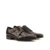 Men's Triple Black Double Monk Strap with Toe Taps