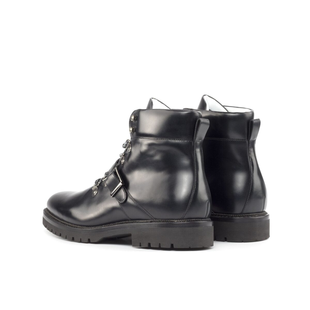 Men's Triple Black Hiking Boots with Commando Sole