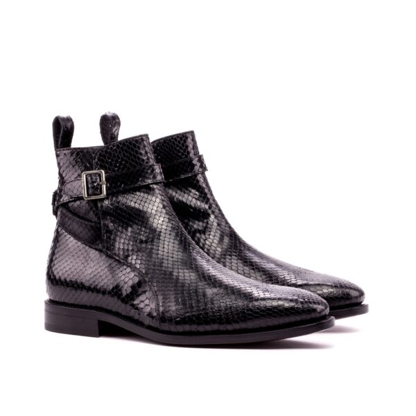 Men's Triple Black Python Jodhpur Boots