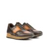 Men's Scarpa Jogging Sneakers in Cognac and Brown Calf