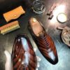 Men's Tidal Wave Tawny Hickory Whole-cut Dress Shoes