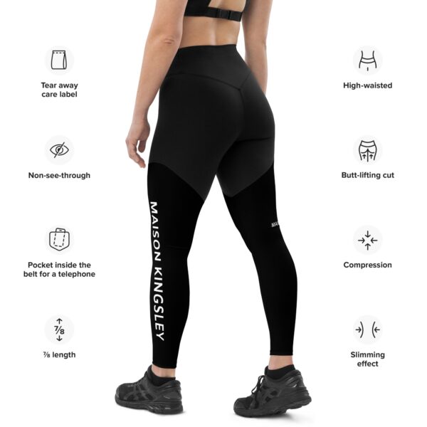 Women's Maison Kingsley Black and White Compression Leggings