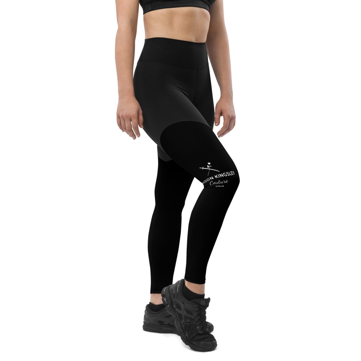 Women's Maison Kingsley Black and White Compression Leggings