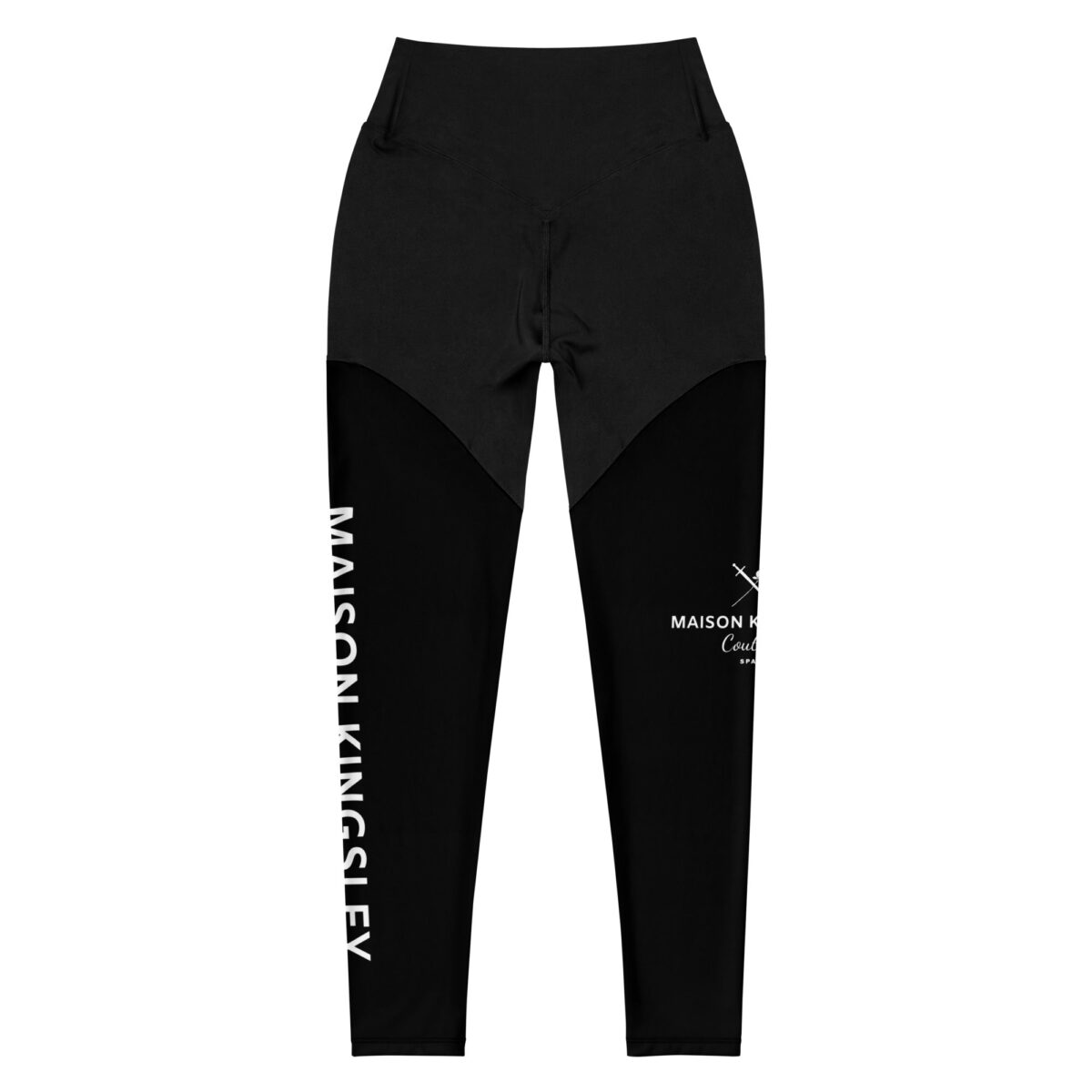 Women's Maison Kingsley Black and White Compression Leggings