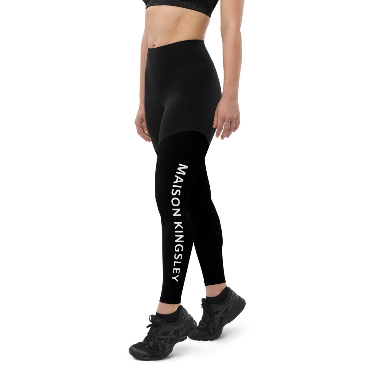 Women's Maison Kingsley Black and White Compression Leggings