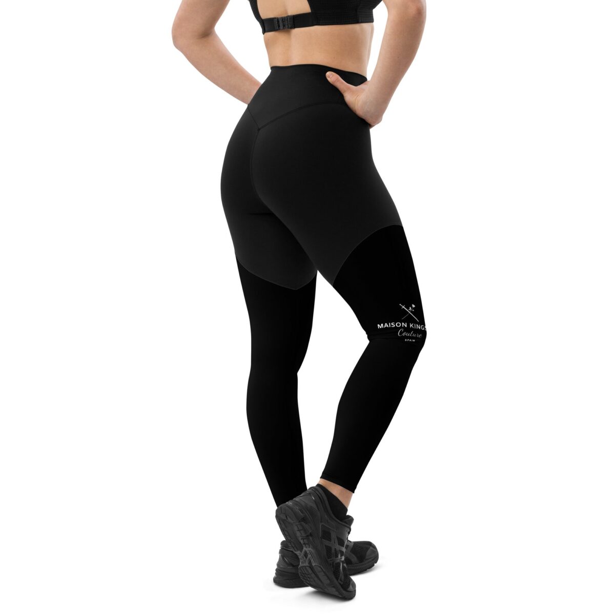 Women's Maison Kingsley Black and White Compression Leggings