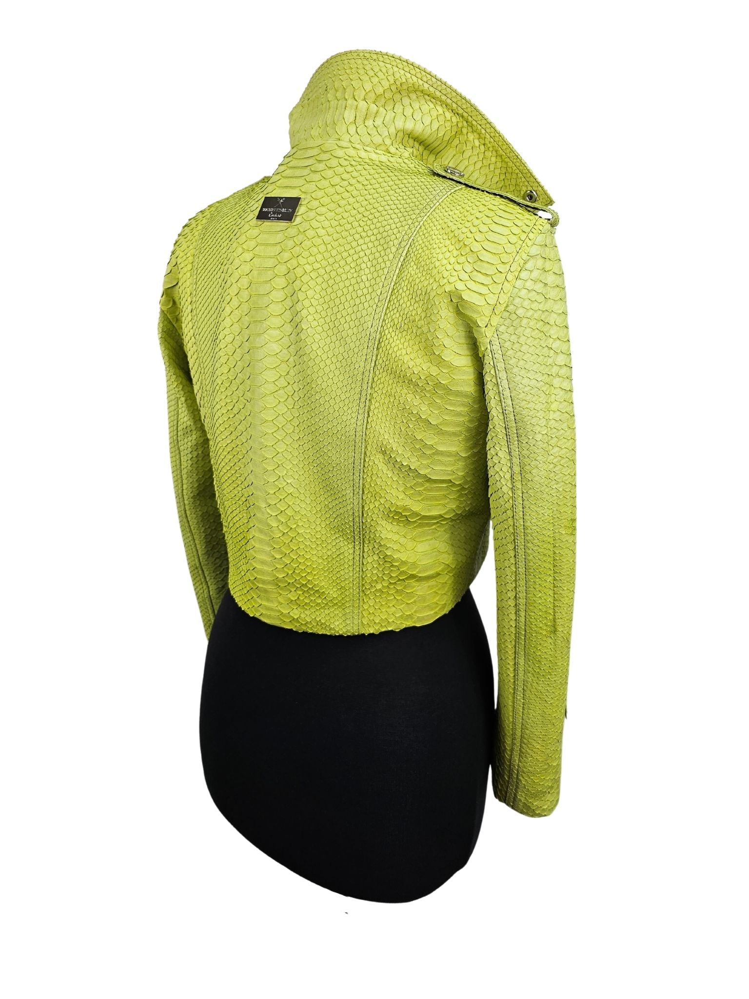 Hooded Jacket Snakeskin Cropped Jacket Women's Mejor Cropped Lime
