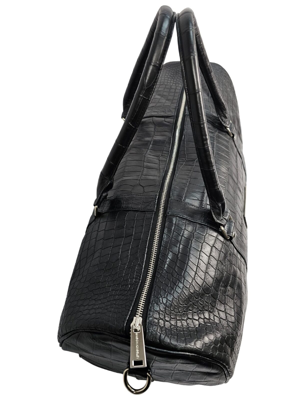 XXL Black Alligator Duffle Bag by Maison Kingsley