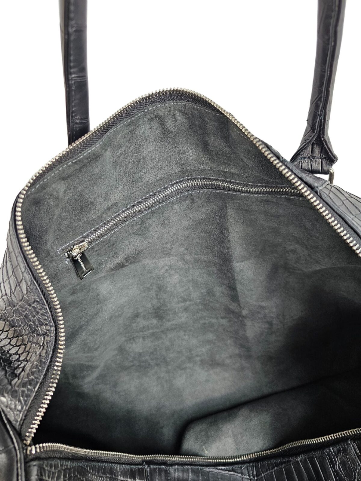 XXL Black Alligator Duffle Bag by Maison Kingsley