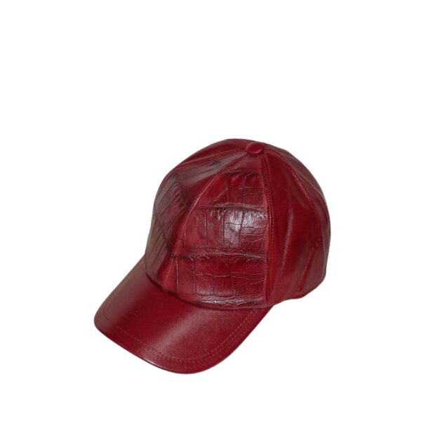 Burgundy Alligator Hat by Maison Kingsley