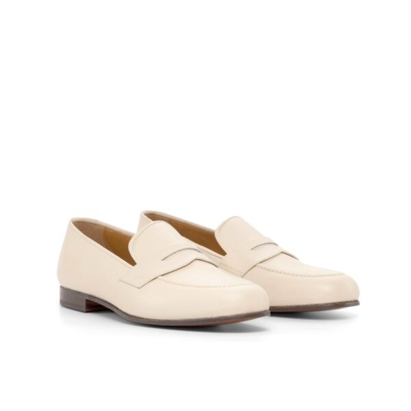 Men's Ronde Smoking Slippers in Nude Full Grain Leather