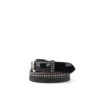 Black Patent Houndstooth and Nailhead Belt