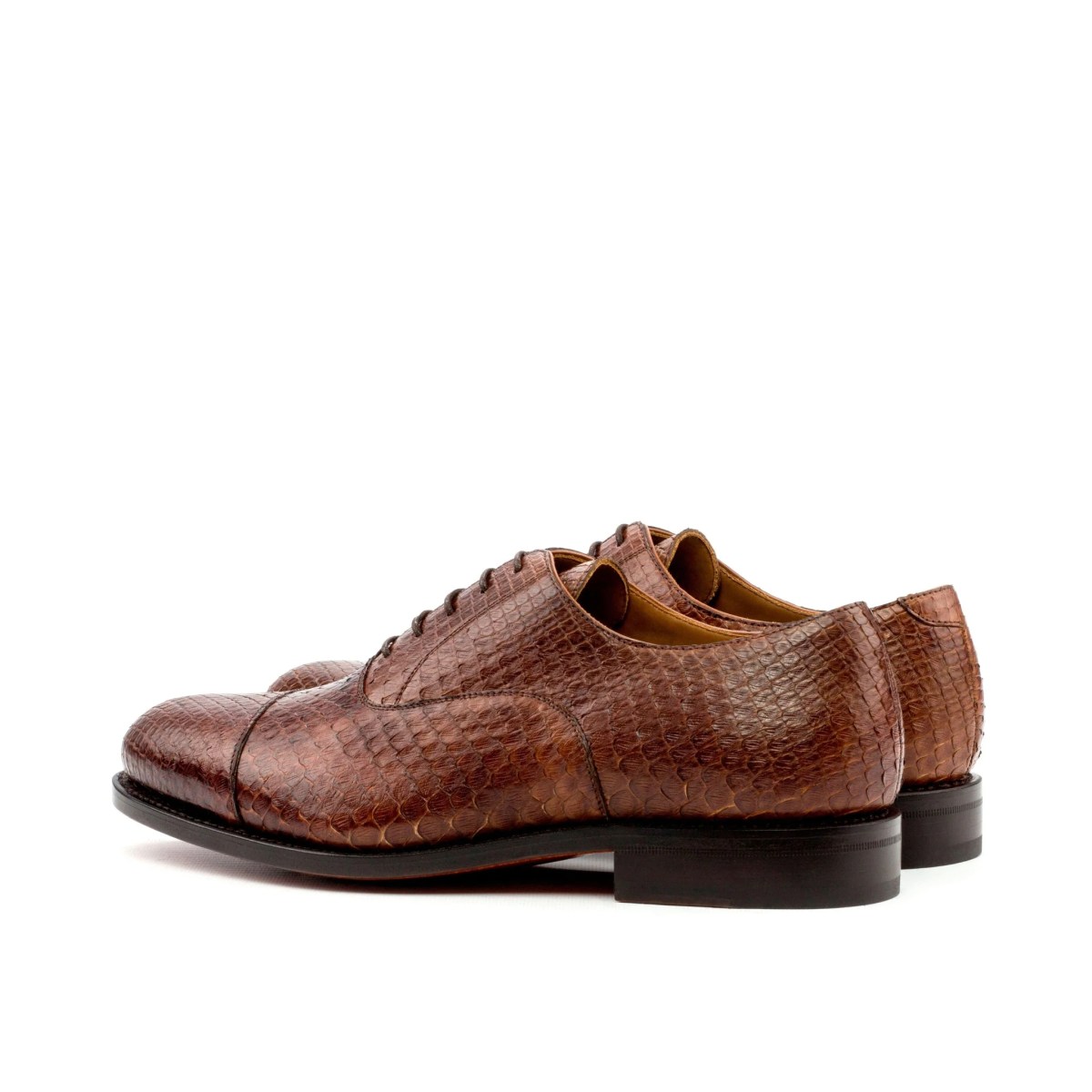 Men's Brown Python Oxford Dress Shoes