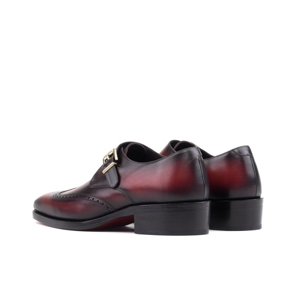 Men's Red Bottom High Heel Single Monk Wingtips